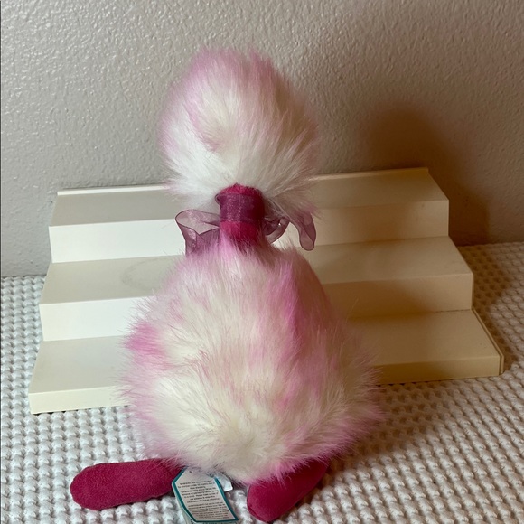 Jellycat Raspberry Ripple Pom Pom Ostrich Plus - Picture 3 of 3